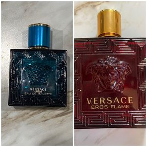 Men cologne: Versace Eros Eau De Toilette & Eros Flame. Selling both together.